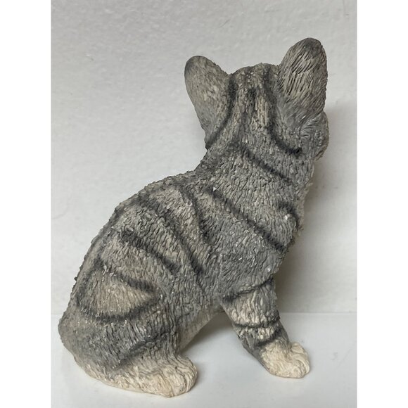 VTG United Design Co Sandicast Stone Critters Cat Tabby Gray White SC- 354 Green - Picture 5 of 9